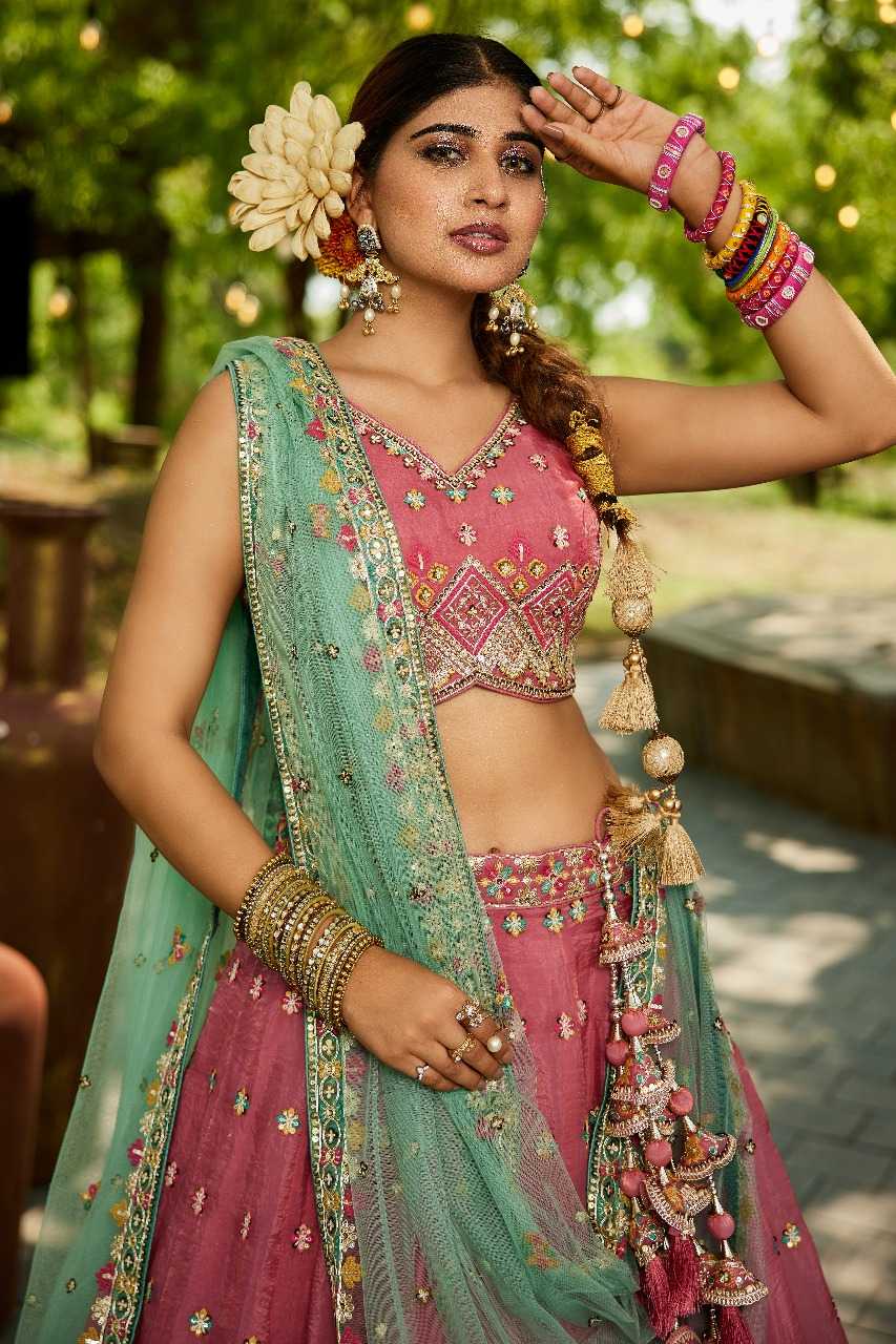 Tissue  Designer Lehenga