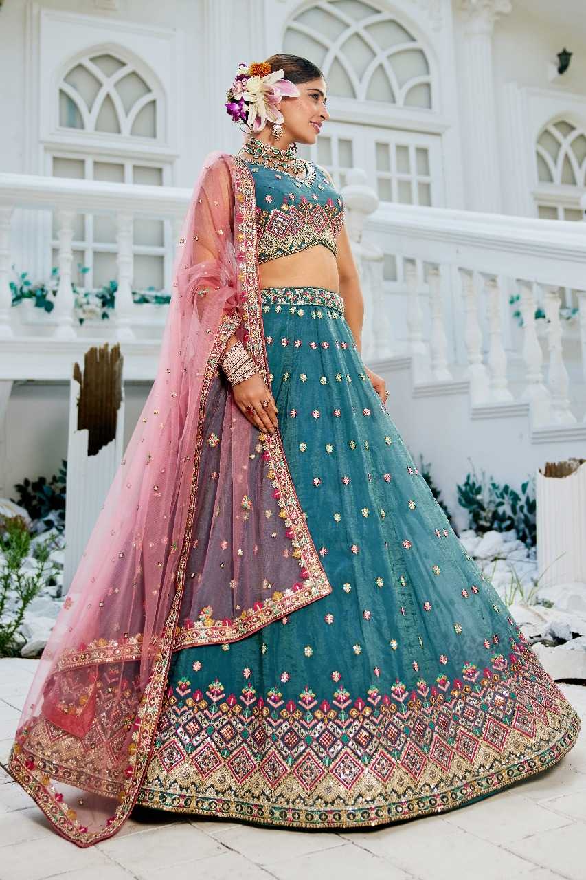 Tissue  Designer Lehenga