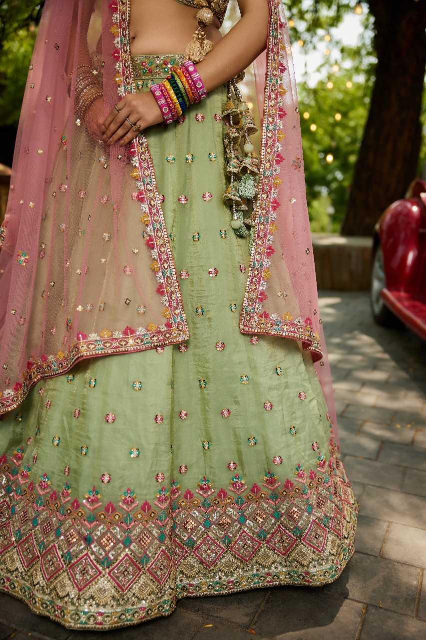 Tissue  Designer Lehenga