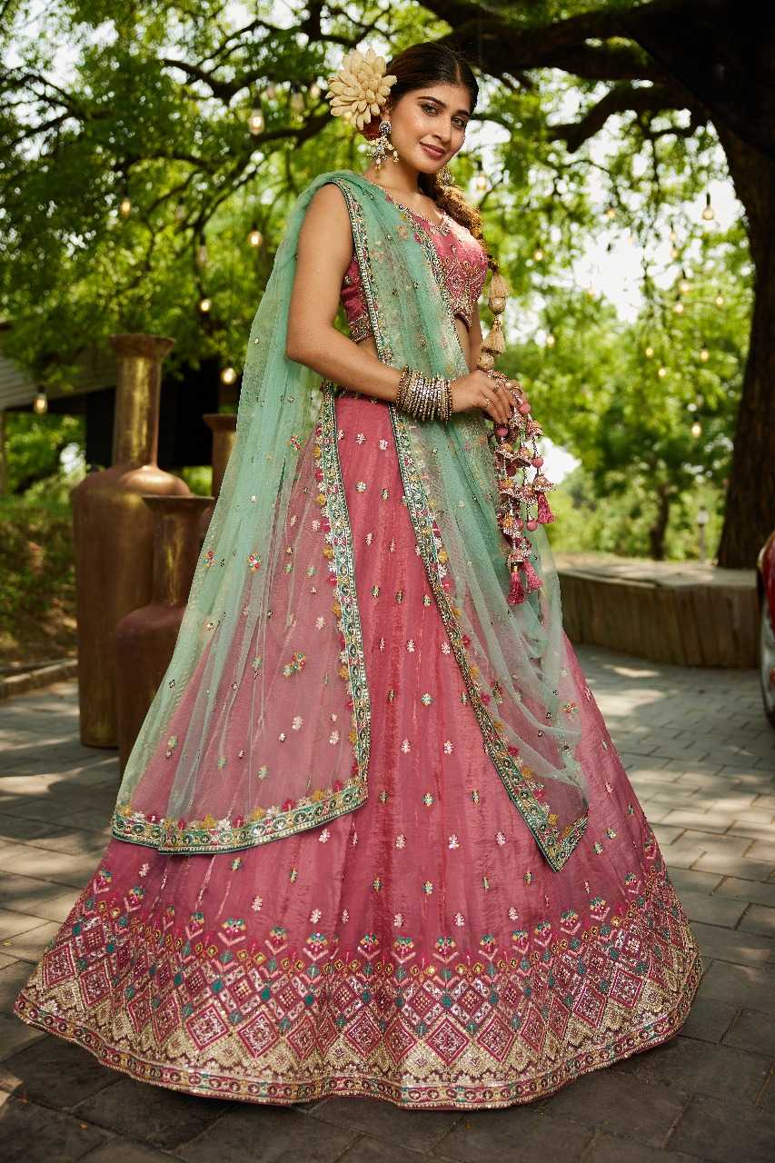 Tissue  Designer Lehenga