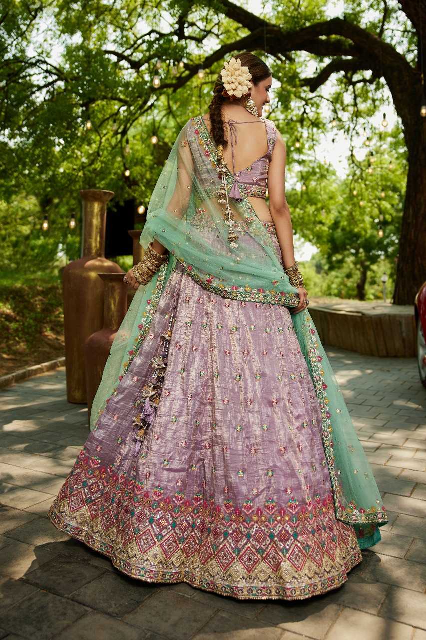 Tissue  Designer Lehenga