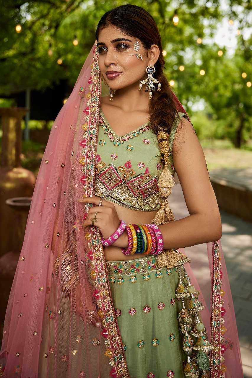 Tissue  Designer Lehenga