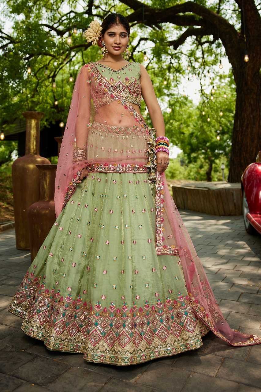 Tissue  Designer Lehenga