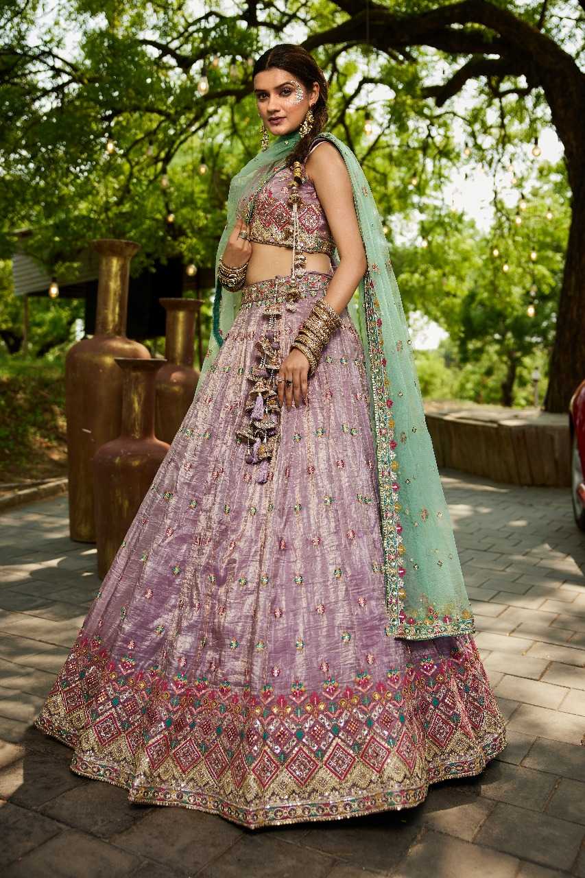 Tissue  Designer Lehenga