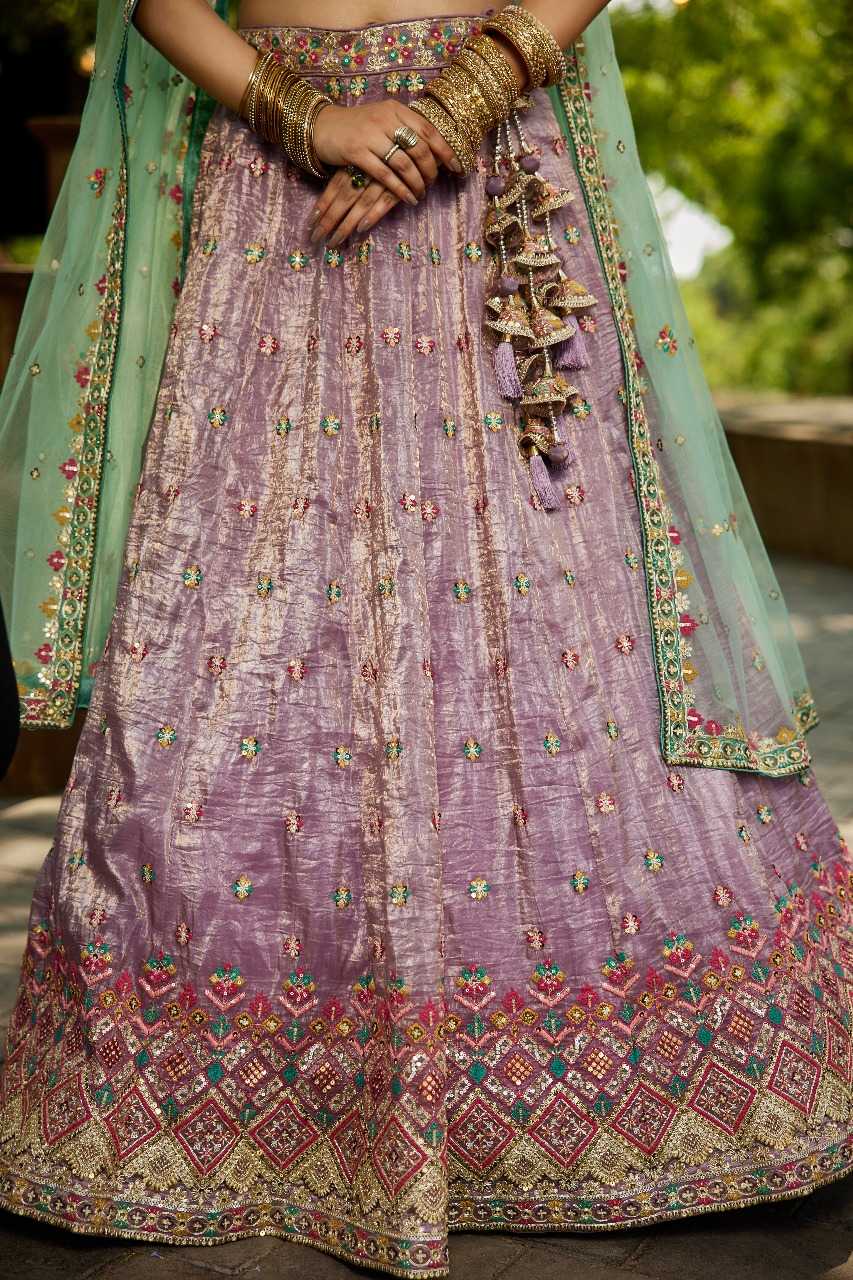 Tissue  Designer Lehenga