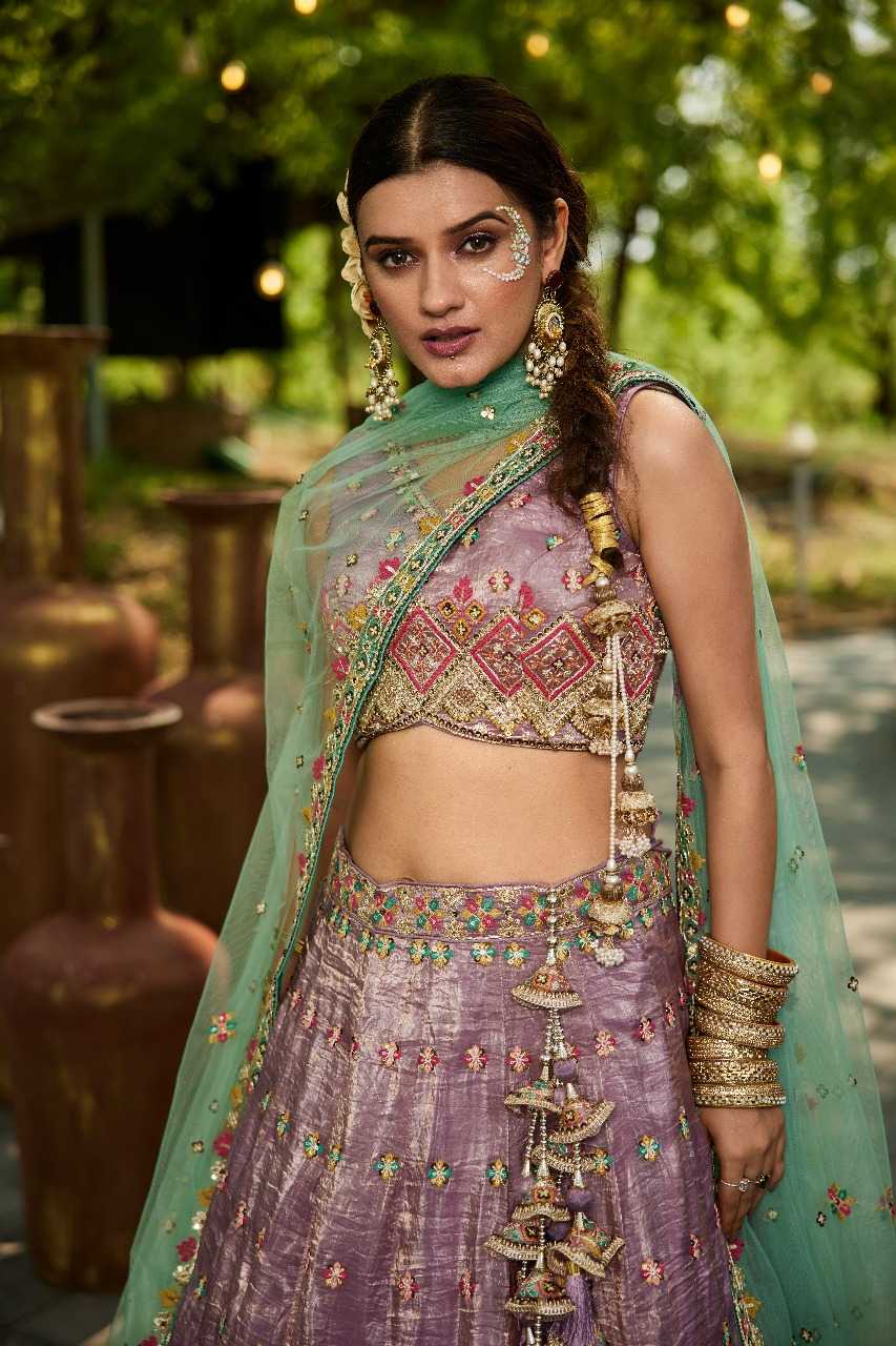 Tissue  Designer Lehenga