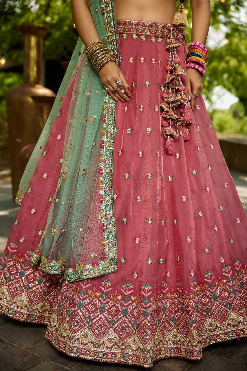 Tissue  Designer Lehenga