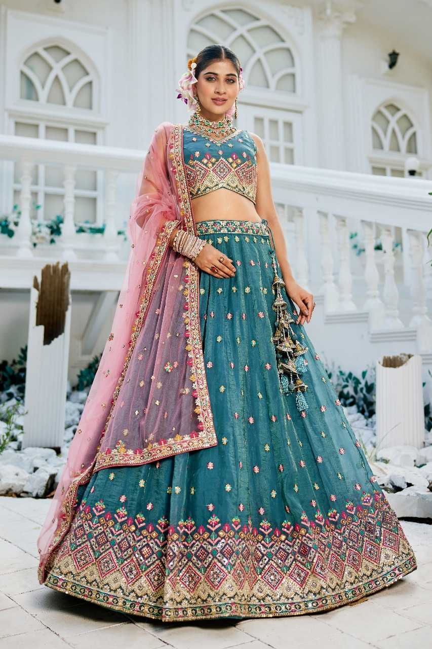 Tissue  Designer Lehenga