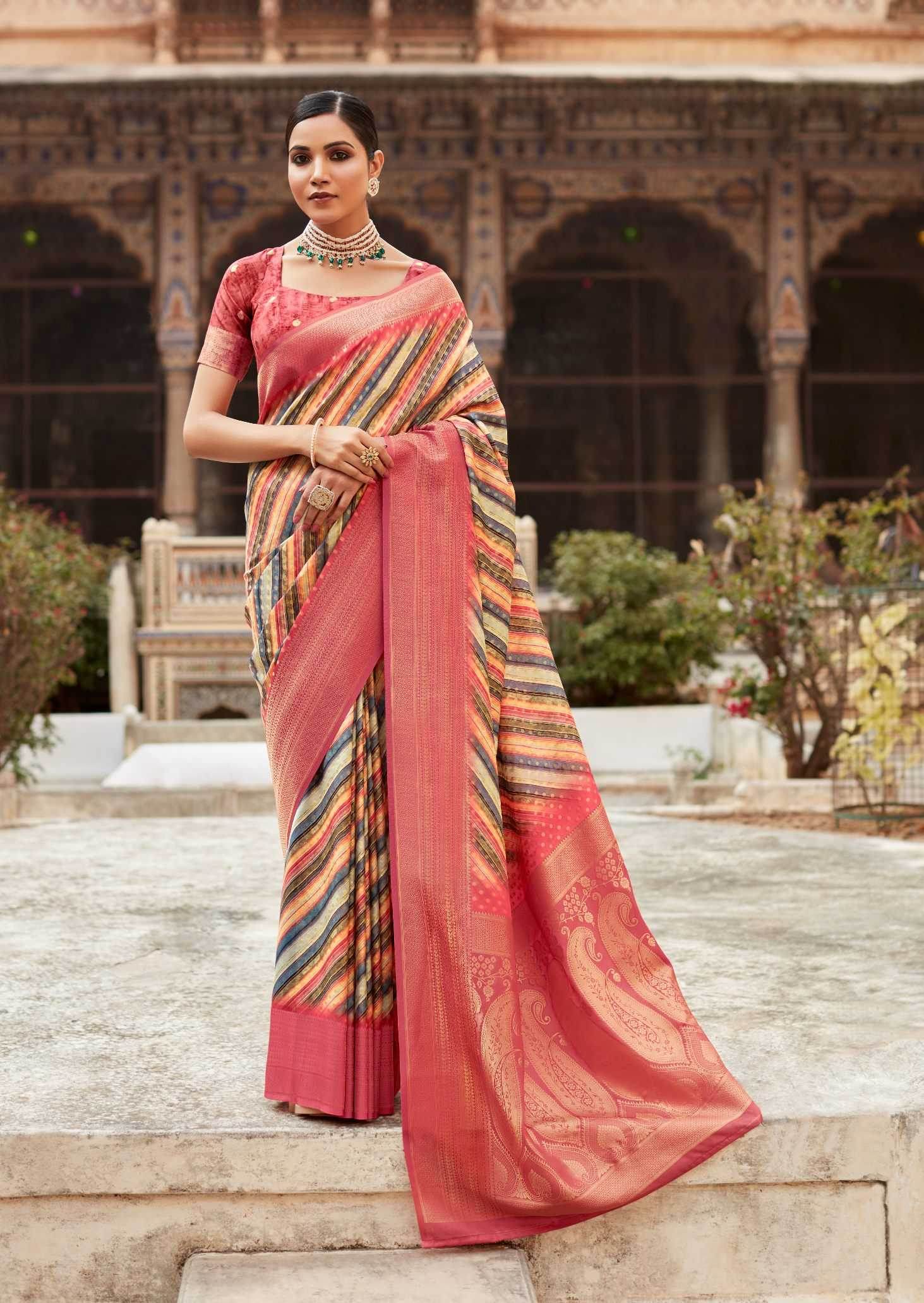 Tissue Silk Light weigh saree - MYLUXURY LANE ENTERPRISE