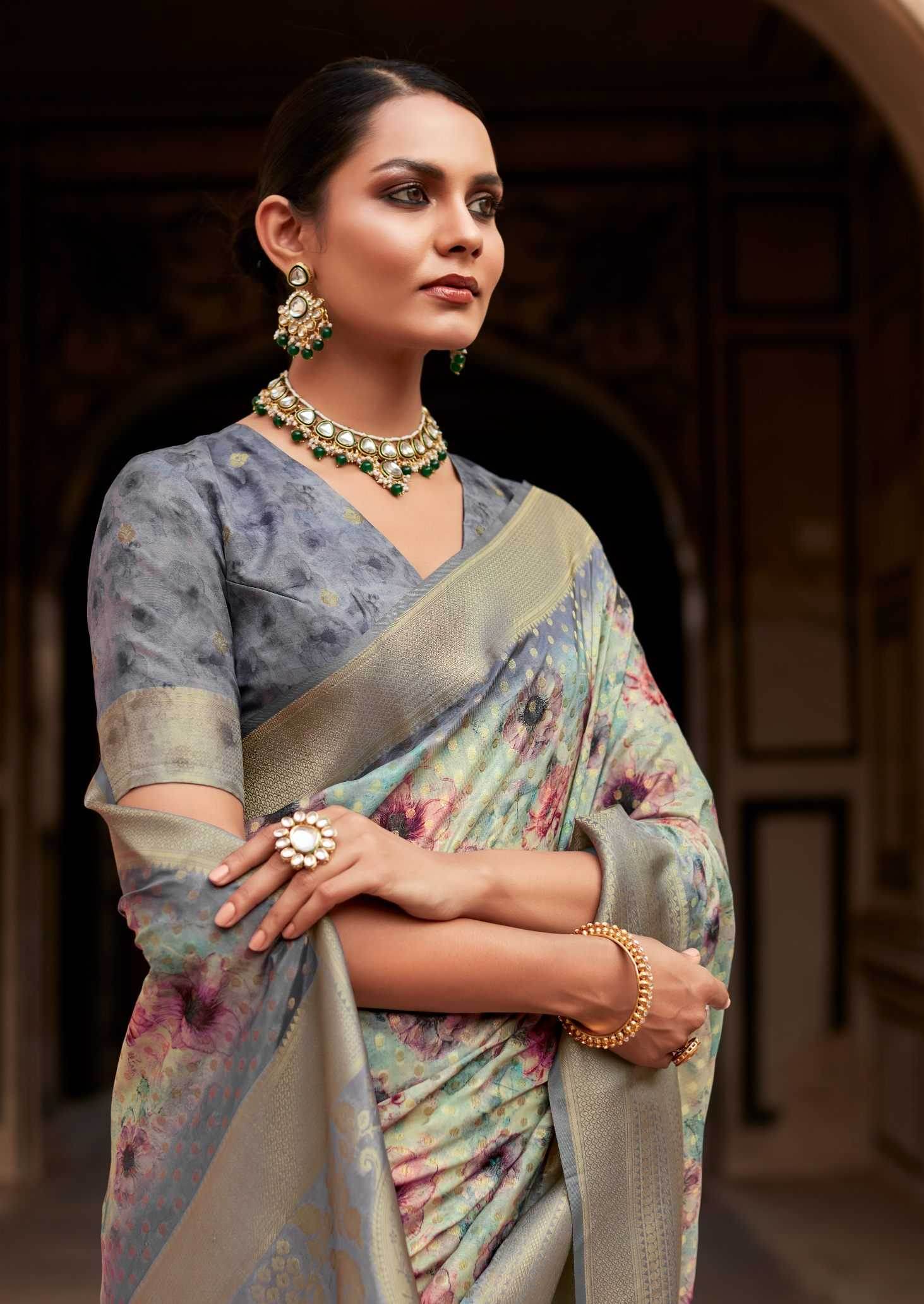Tissue Silk Light weigh saree - MYLUXURY LANE ENTERPRISE