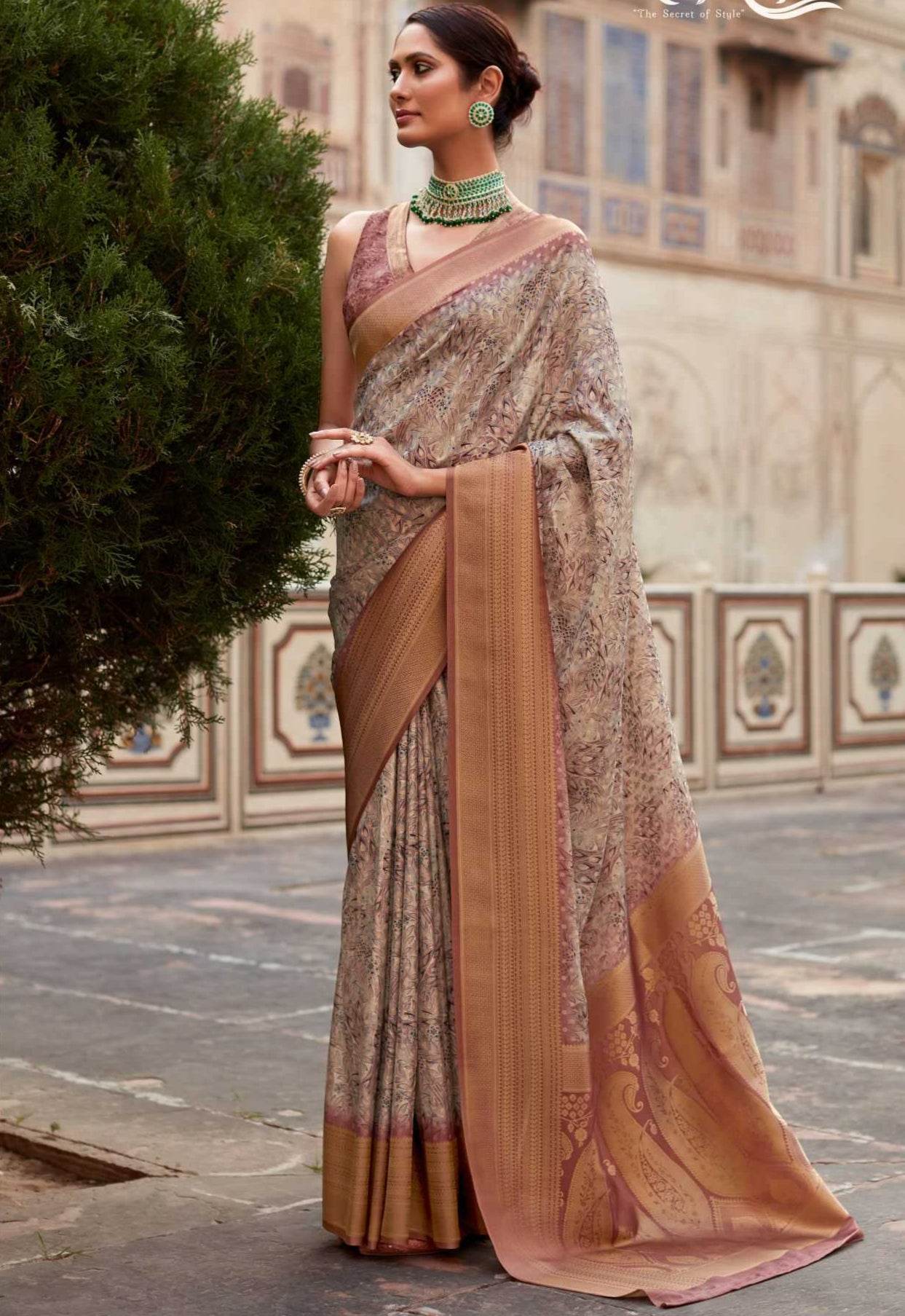 Tissue Silk Light weigh saree - MYLUXURY LANE ENTERPRISE