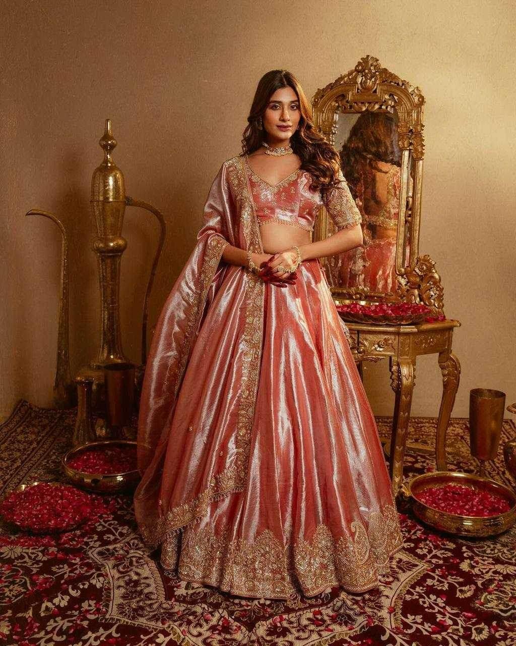 Tissue Silk Designer Traditional Lehenga - MYLUXURY LANE ENTERPRISE