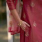 Tissue Silk Embroidered Kurti With Pants - MYLUXURY LANE ENTERPRISE