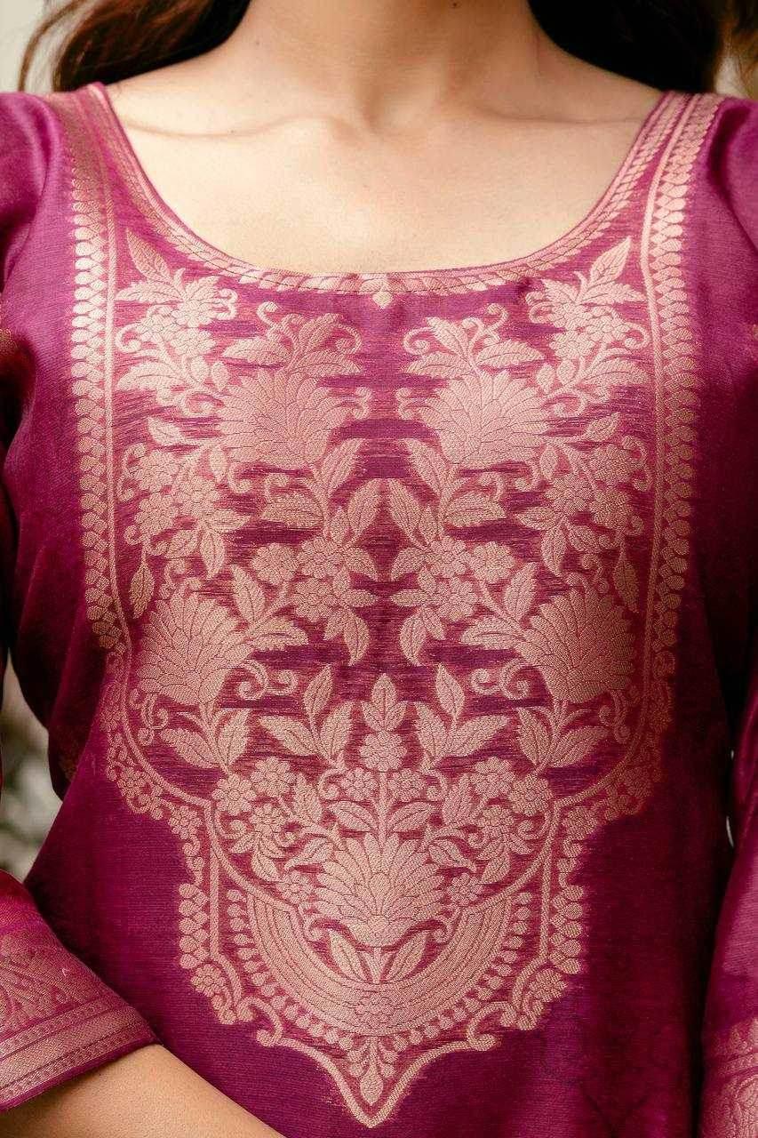 Tissue Silk Party Wear Printed Kurtis Kurti Bottom With Dupatta - MYLUXURY LANE ENTERPRISE