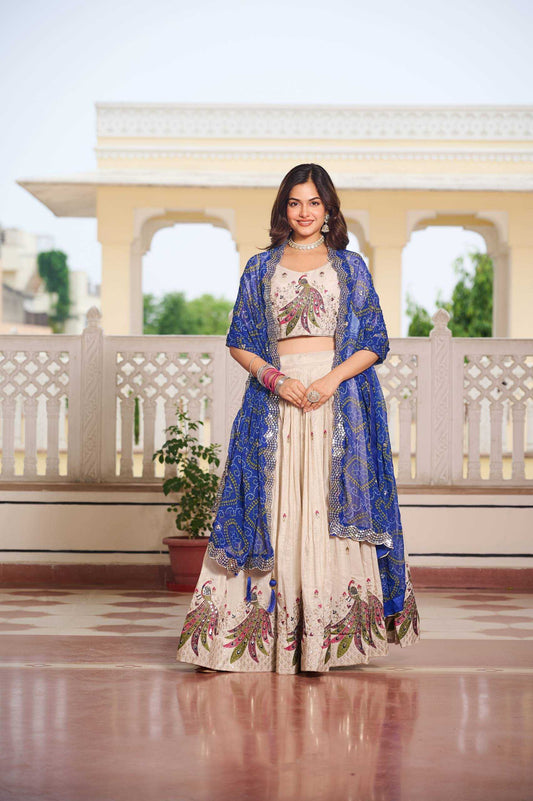 Tissue Silk  Designer Lehenga
