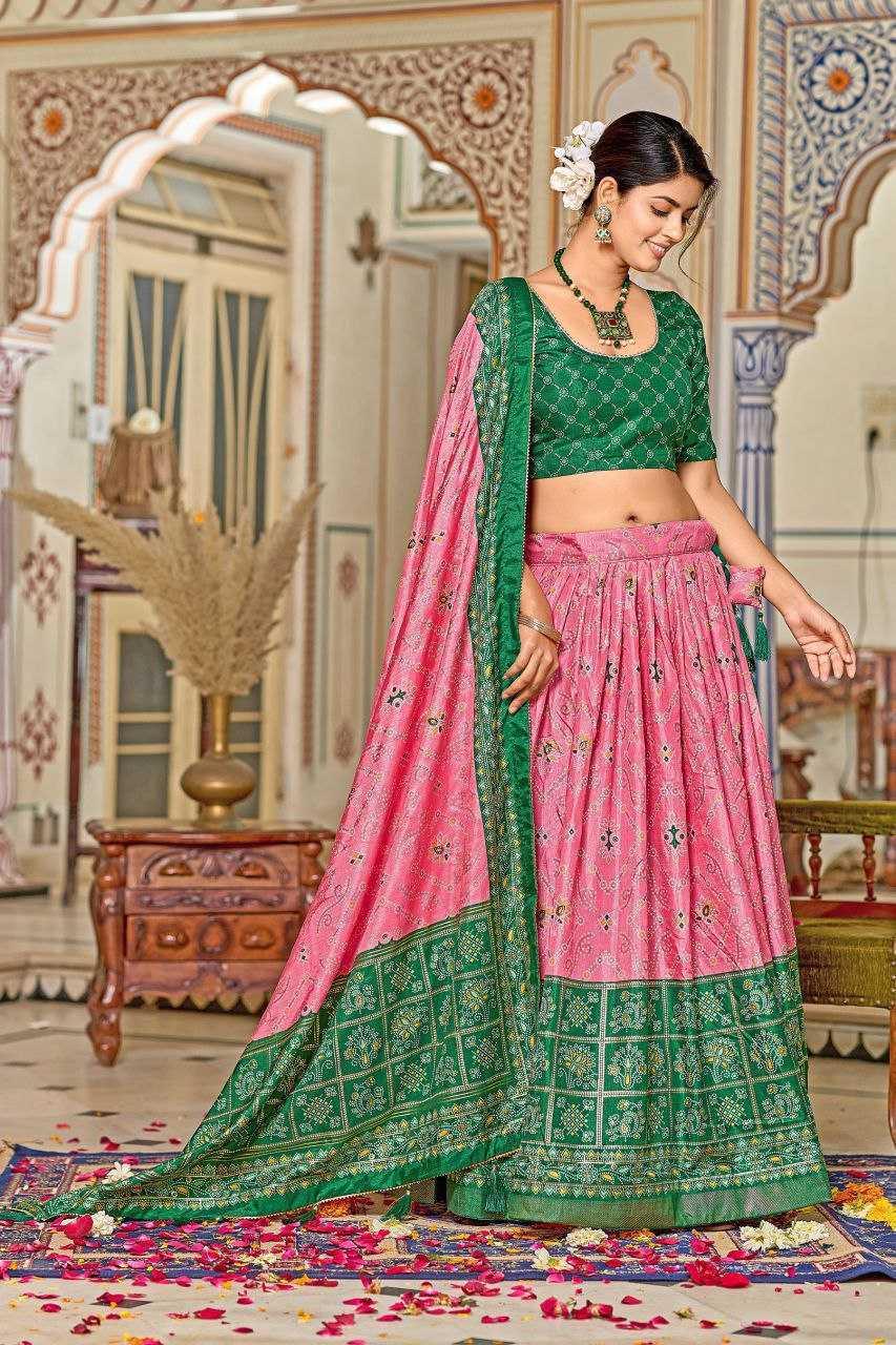 Tussar Silk Printed Lehenga - MYLUXURY LANE ENTERPRISE