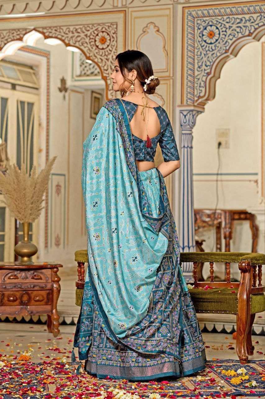 Tussar Silk Printed Lehenga - MYLUXURY LANE ENTERPRISE