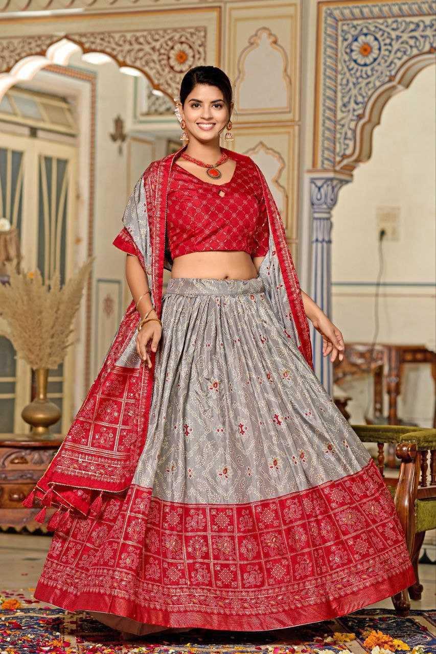 Tussar Silk Printed Lehenga - MYLUXURY LANE ENTERPRISE
