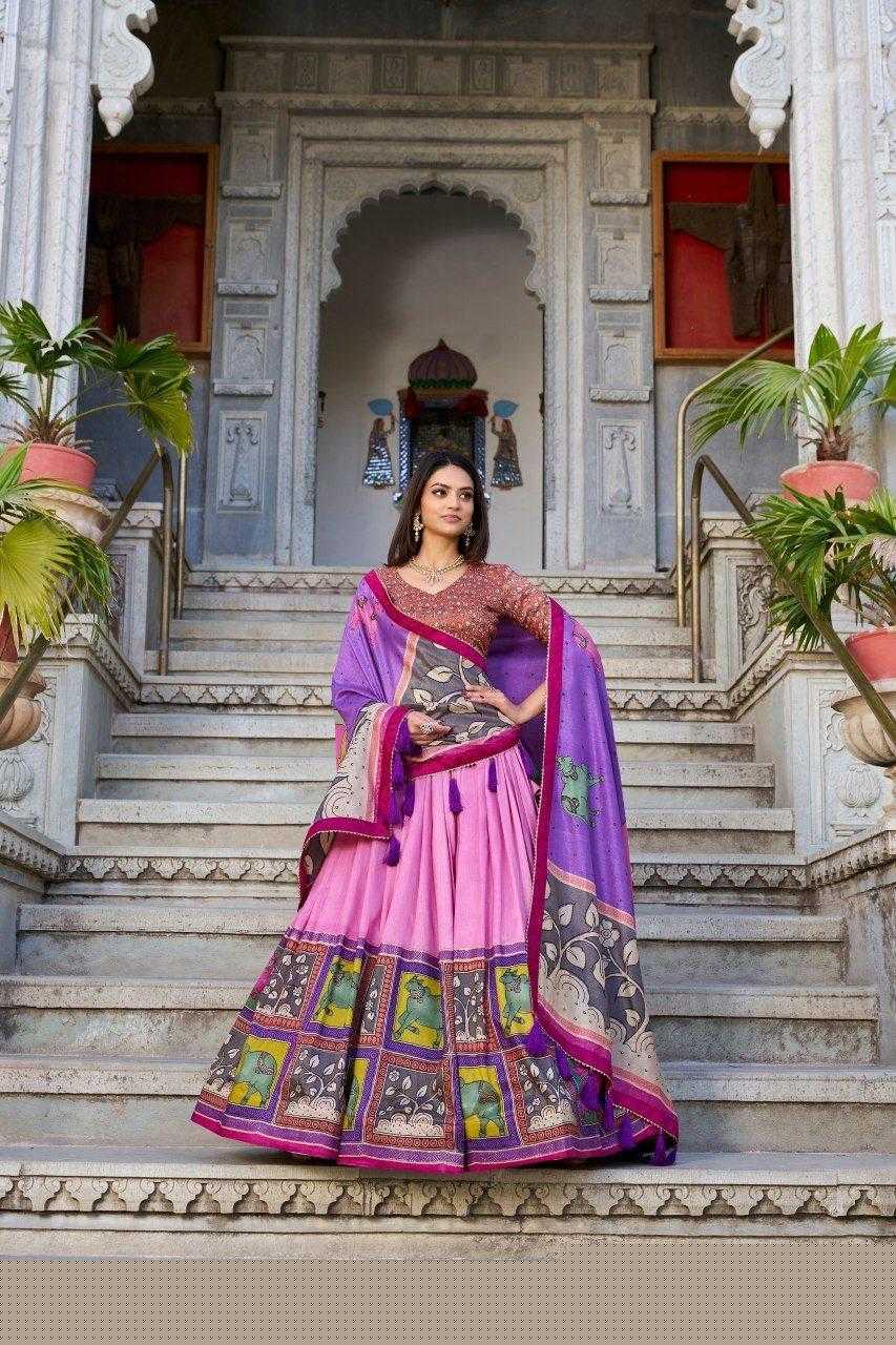 Kalamkari Lehenga Rajwada Lehenga for Festive Elegance - MYLUXURY LANE ENTERPRISE