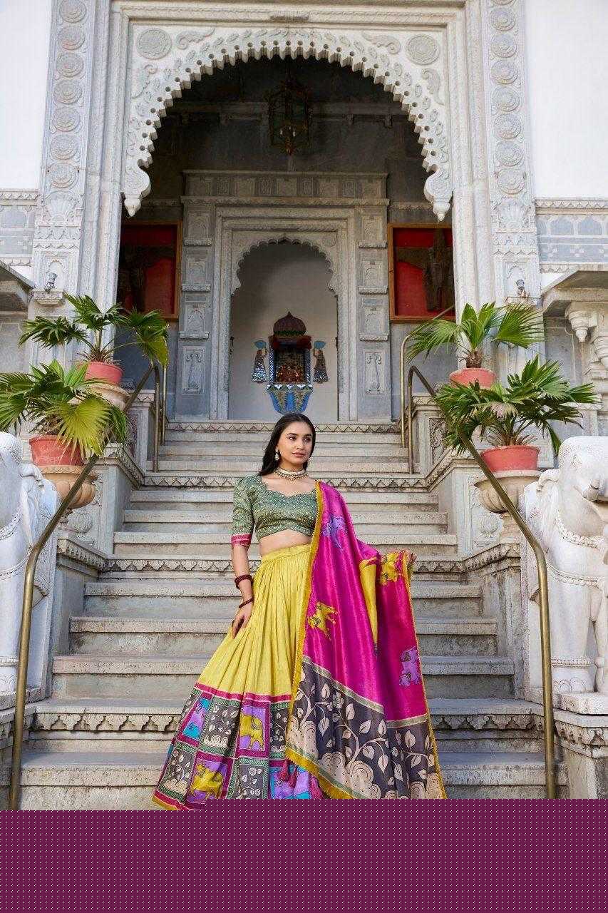 Kalamkari Lehenga Rajwada Lehenga for Festive Elegance - MYLUXURY LANE ENTERPRISE