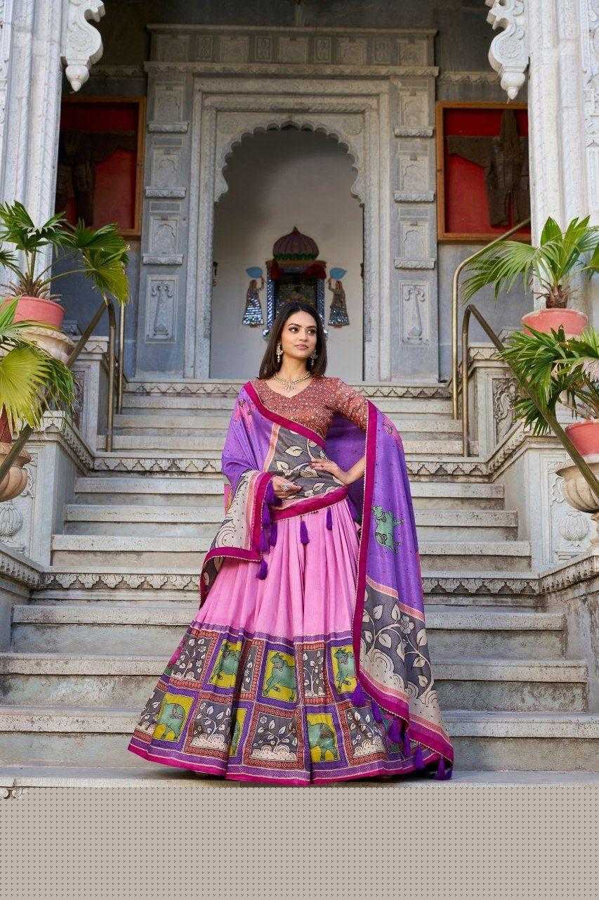 Kalamkari Lehenga Rajwada Lehenga for Festive Elegance - MYLUXURY LANE ENTERPRISE