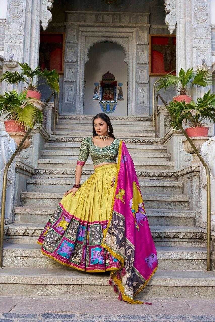 Kalamkari Lehenga Rajwada Lehenga for Festive Elegance - MYLUXURY LANE ENTERPRISE