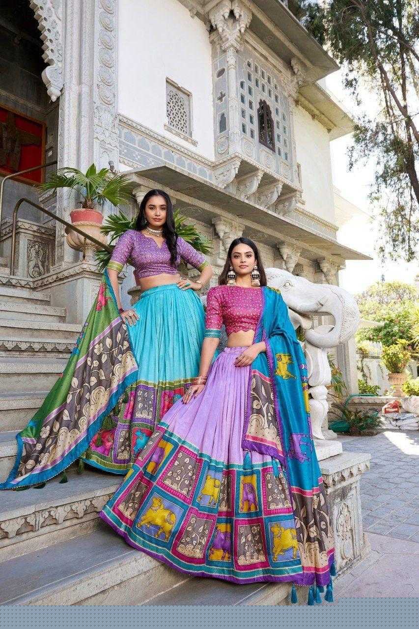 Kalamkari Lehenga Rajwada Lehenga for Festive Elegance - MYLUXURY LANE ENTERPRISE