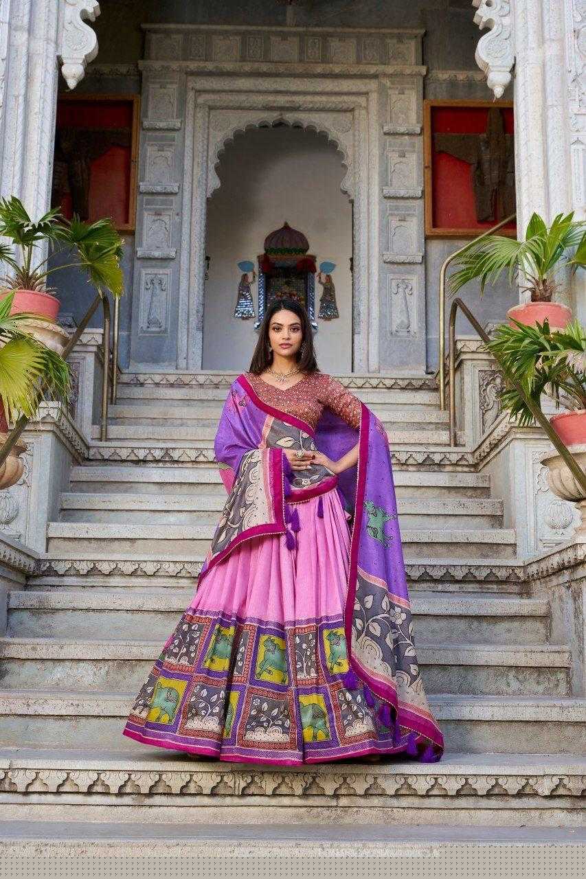 Kalamkari Lehenga Rajwada Lehenga for Festive Elegance - MYLUXURY LANE ENTERPRISE