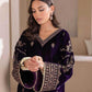 BLUE EMBROIDERED PARTY WEAR VELVET SUIT - MYLUXURY LANE ENTERPRISE