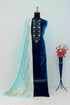 VELVET SEMI STITCHED EMBROIDERED SUIT - MYLUXURY LANE ENTERPRISE