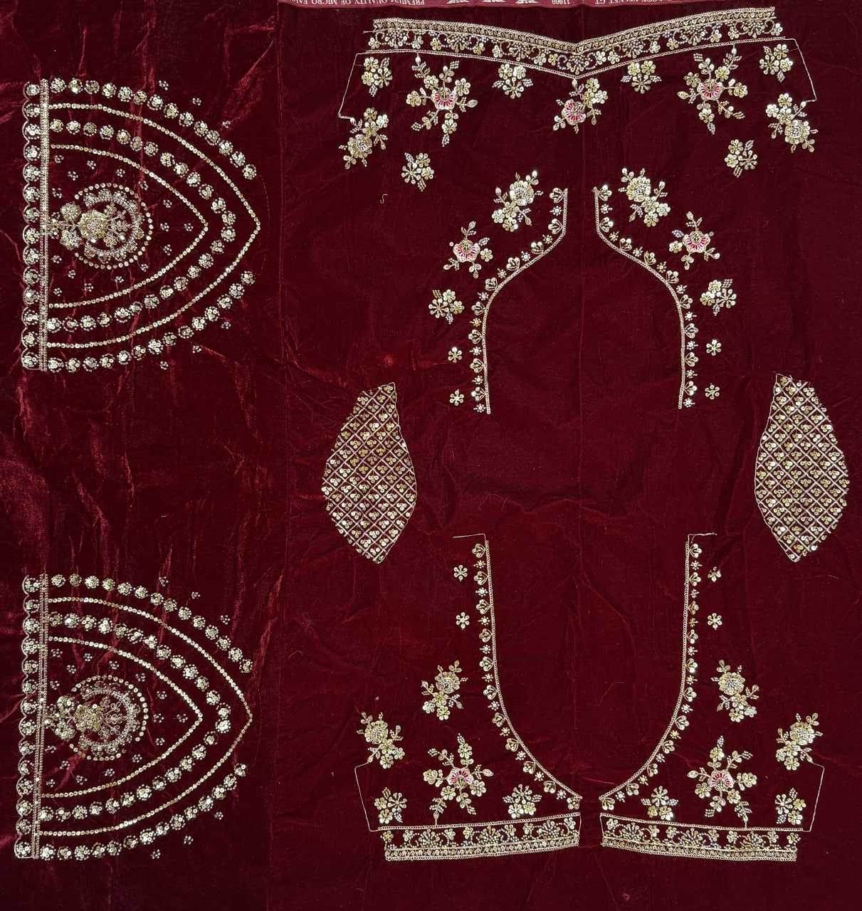 Elegant Velvet Bridal Wedding Lehenga for Your Special Day - MYLUXURY LANE ENTERPRISE