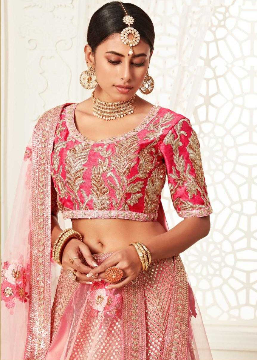 Elegant Traditional Net Lehenga for Festive Occasions