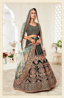 Elegant Traditional Net Lehenga for Festive Occasions - MYLUXURY LANE ENTERPRISE