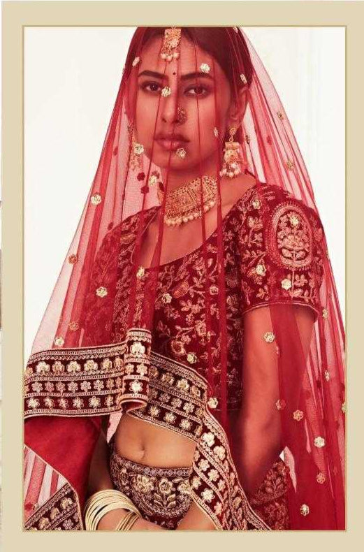 Elegant Traditional Net Lehenga for Festive Occasions