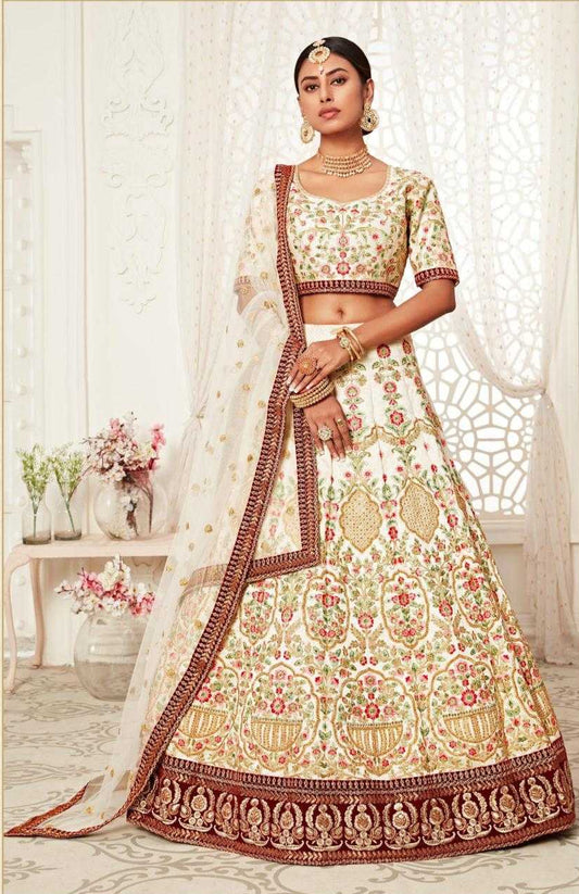 Elegant Traditional Net Lehenga for Festive Occasions