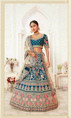 Elegant Traditional Net Lehenga for Festive Occasions - MYLUXURY LANE ENTERPRISE