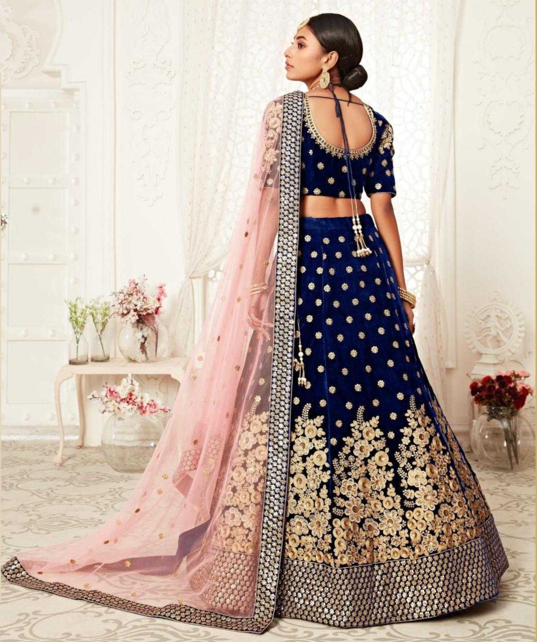 Elegant Traditional Net Lehenga for Festive Occasions
