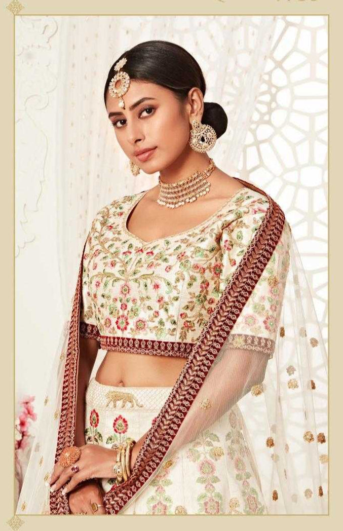Elegant Traditional Net Lehenga for Festive Occasions