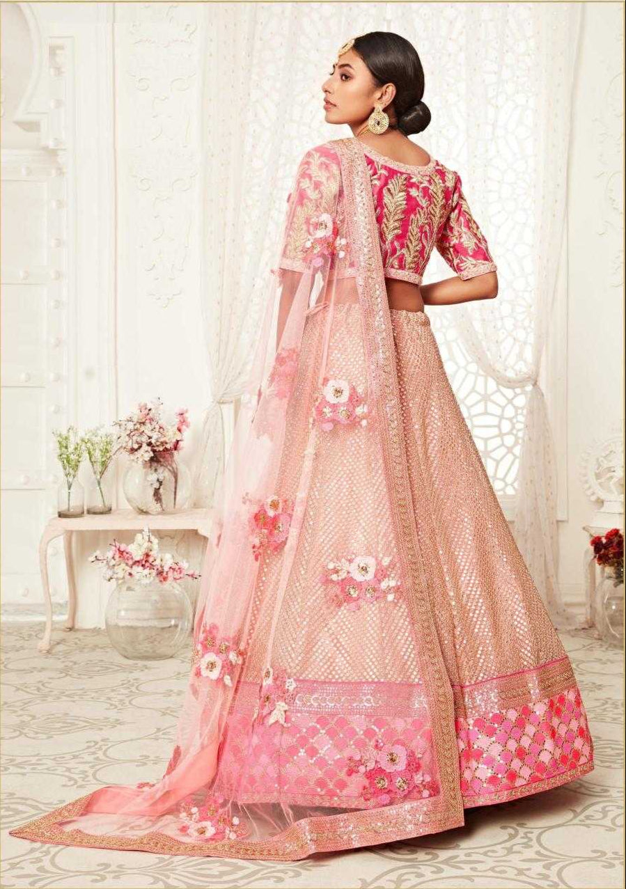 Elegant Traditional Net Lehenga for Festive Occasions