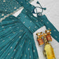 Vichitra Silk Embroidery Long Gowns - MYLUXURY LANE ENTERPRISE