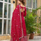 Vichitra Silk Embroidery Long Gowns - MYLUXURY LANE ENTERPRISE