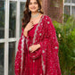 Vichitra Silk Embroidery Long Gowns - MYLUXURY LANE ENTERPRISE