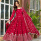 Vichitra Silk Embroidery Long Gowns - MYLUXURY LANE ENTERPRISE