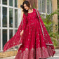 Vichitra Silk Embroidery Long Gowns - MYLUXURY LANE ENTERPRISE
