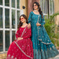 Vichitra Silk Embroidery Long Gowns - MYLUXURY LANE ENTERPRISE