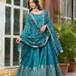 Vichitra Silk Embroidery Long Gowns - MYLUXURY LANE ENTERPRISE