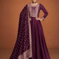 Vichitra Silk Embroidery Gowns Anarkali Long Gowns Sequin Gown - MYLUXURY LANE ENTERPRISE