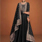 Vichitra Silk Embroidery Gowns Anarkali Long Gowns Sequin Gown - MYLUXURY LANE ENTERPRISE