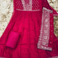 Vichitra Silk Embroidery Gowns Anarkali Long Gowns Sequin Gown - MYLUXURY LANE ENTERPRISE