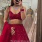 Vichitra Silk Sequins Lehenga With Cancan - MYLUXURY LANE ENTERPRISE